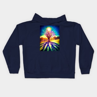 Long afternoon shadows Kids Hoodie